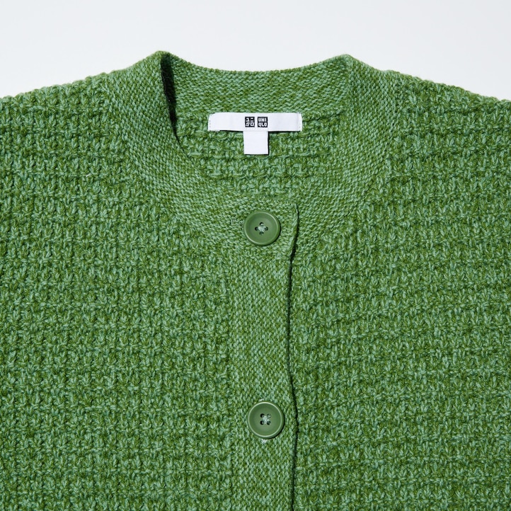 UNIQLO Knitted Short Jacket Grønn | 57MFOKEDA