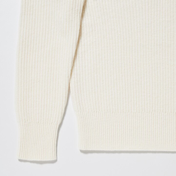 UNIQLO Lambswool Knitted Polo Hvite | 56GXLAPHS