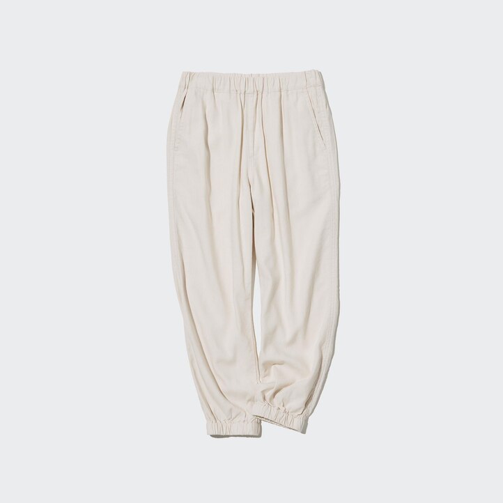 UNIQLO Linen Blend Relaxed Fit Joggers Natural | 42YSMLIQX