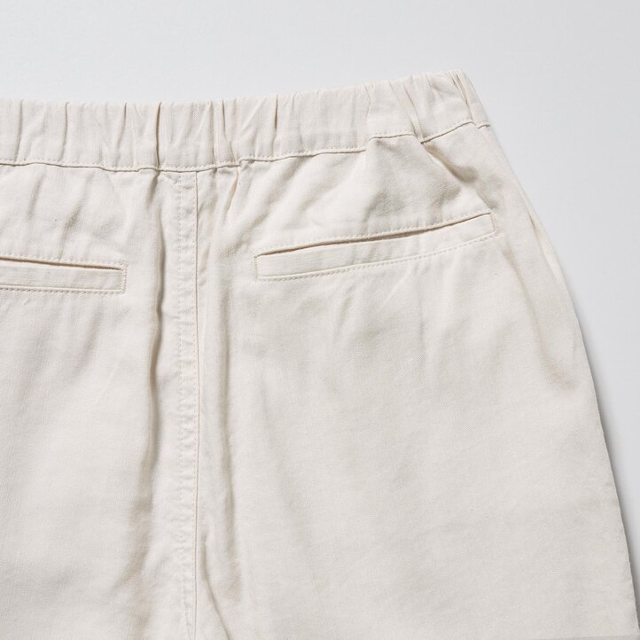 UNIQLO Linen Blend Relaxed Fit Joggers Natural | 42YSMLIQX