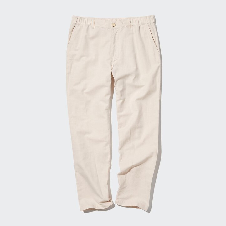 UNIQLO Linen Blend Relaxed Fit Trousers Olivengrønne | 53LRPSTUA