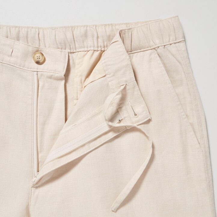 UNIQLO Linen Blend Relaxed Fit Trousers Olivengrønne | 53LRPSTUA