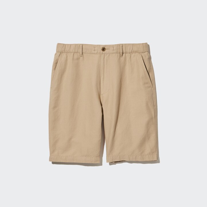 UNIQLO Linen Blend Shorts Sennepsgul | 09GVXMUWI