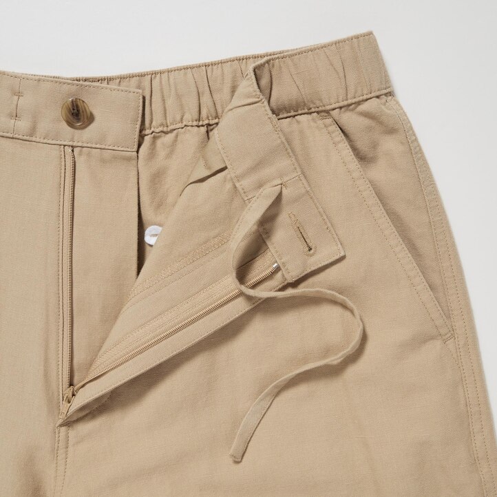 UNIQLO Linen Blend Shorts Sennepsgul | 09GVXMUWI