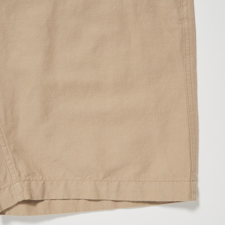 UNIQLO Linen Blend Shorts Sennepsgul | 09GVXMUWI