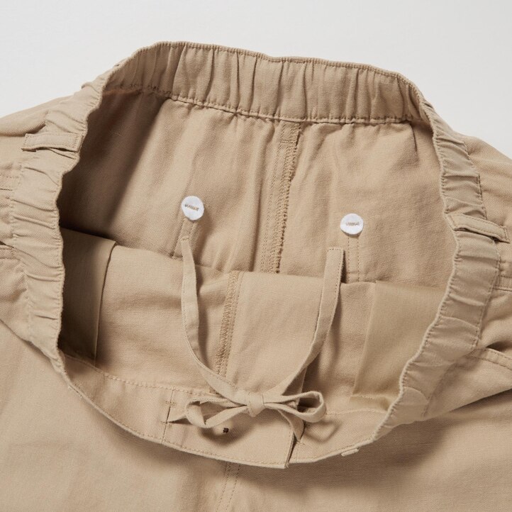 UNIQLO Linen Blend Shorts Sennepsgul | 09GVXMUWI