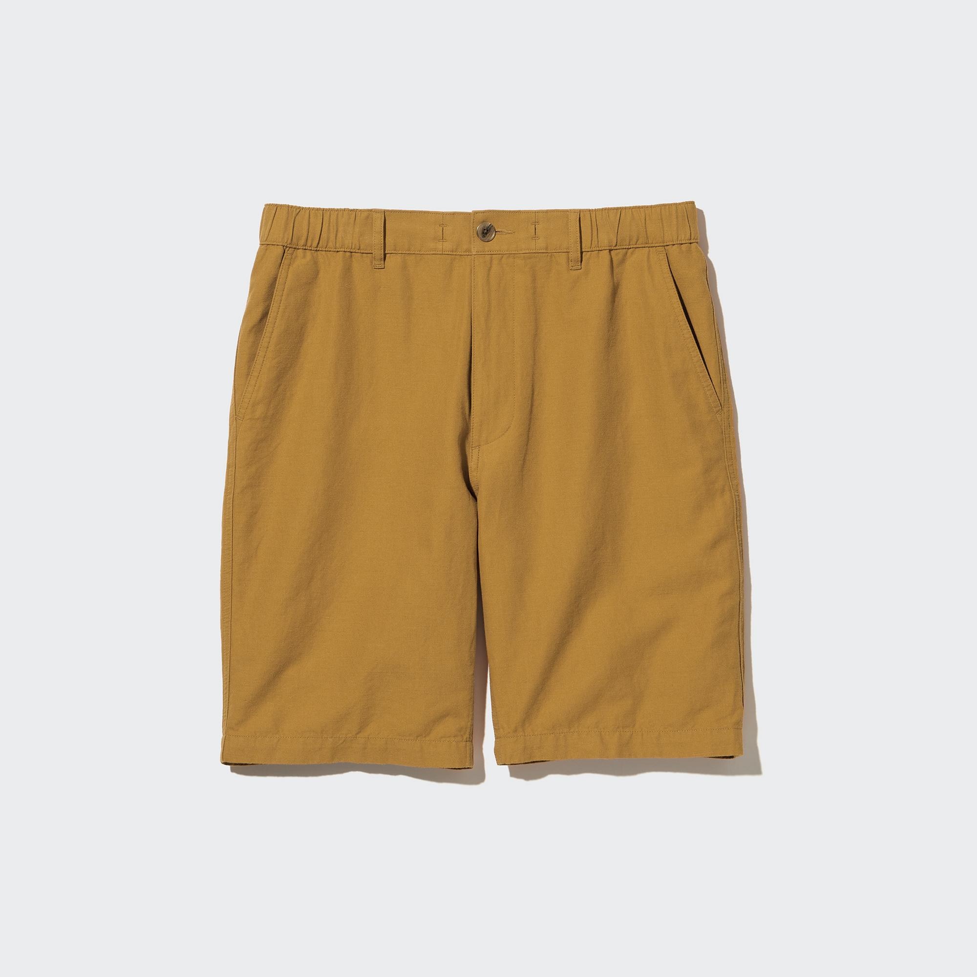 UNIQLO Linen Blend Shorts Sennepsgul | 09GVXMUWI