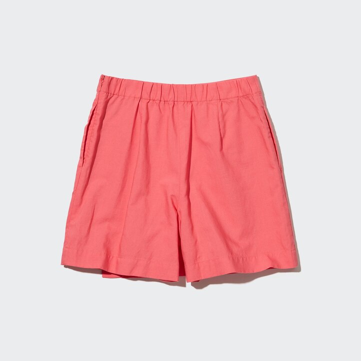 UNIQLO Linen Blend Skort Rosa | 62GBCREZY