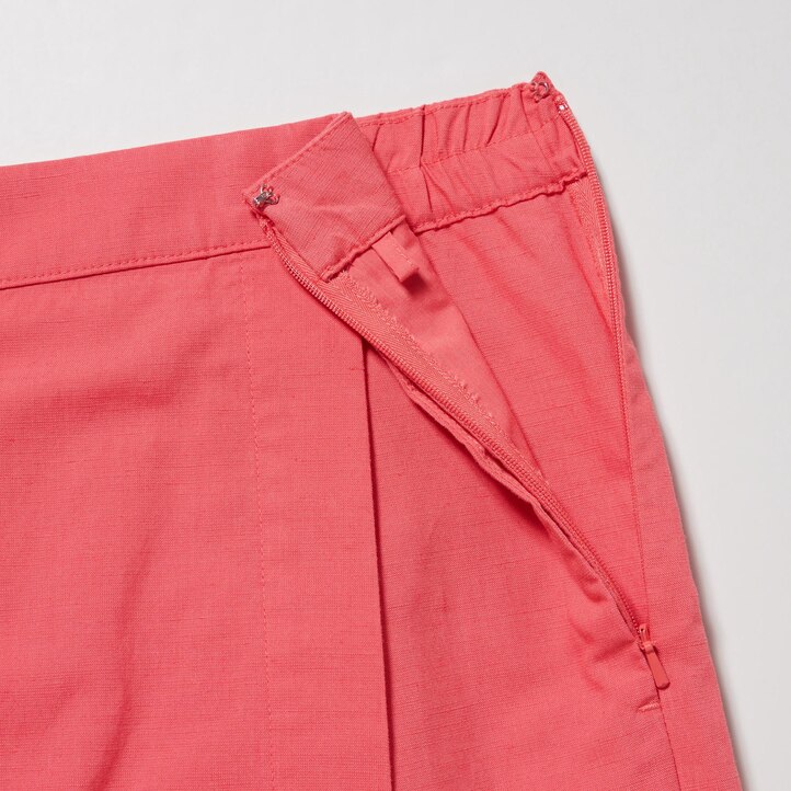 UNIQLO Linen Blend Skort Rosa | 62GBCREZY