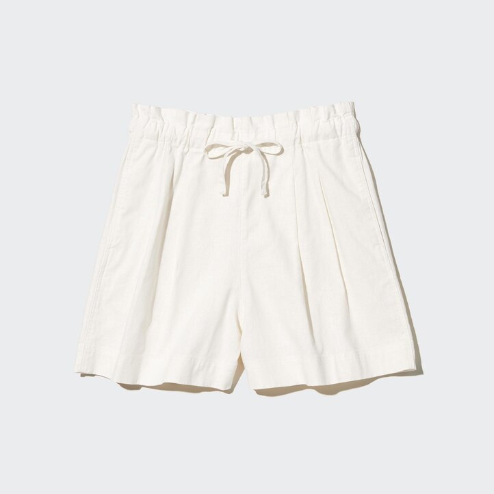 UNIQLO Linen Cotton Shorts Beige | 69OBDMJHE