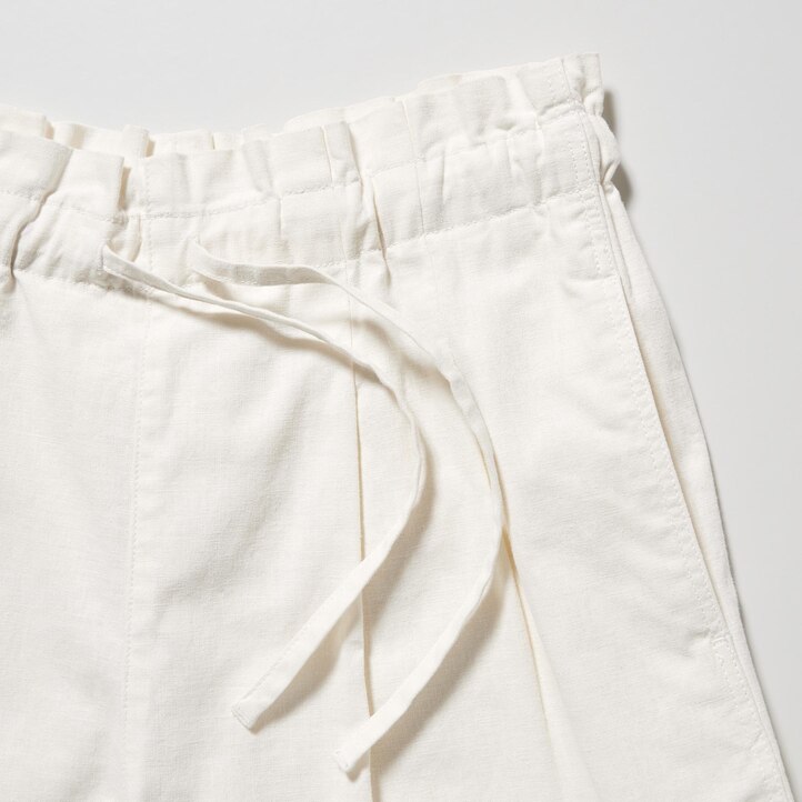 UNIQLO Linen Cotton Shorts Beige | 69OBDMJHE