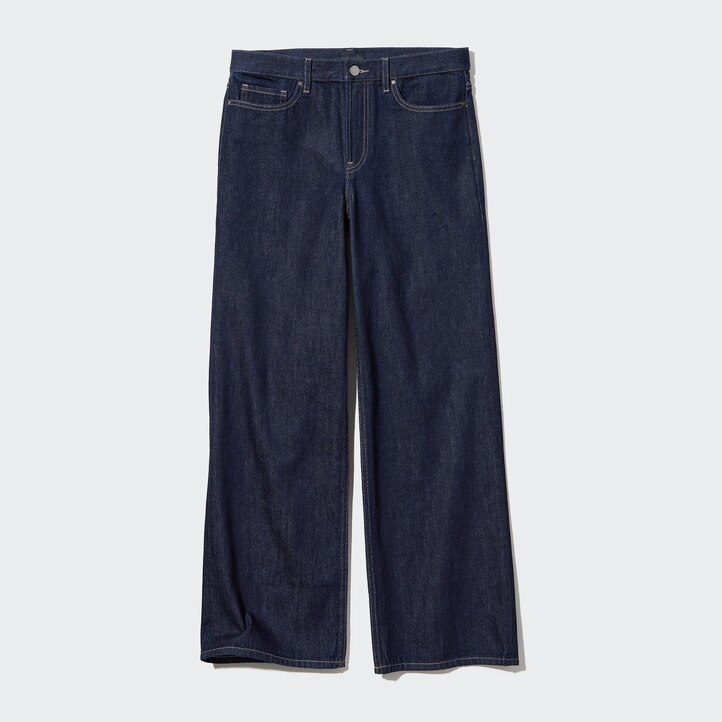 UNIQLO Low Rise Baggy Fit Jeans Blå | 48EMZOSDK