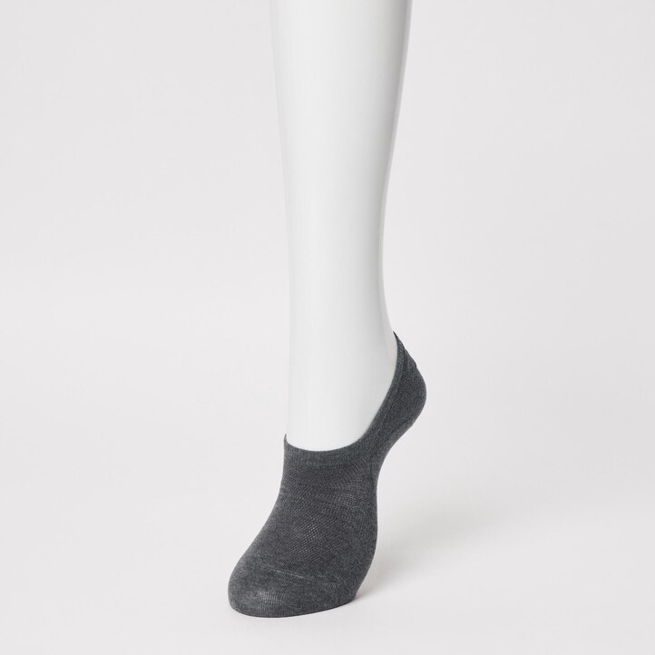 UNIQLO Mesh Invisible No Show Socks Three Pairs Mørke | 39KGSROBP