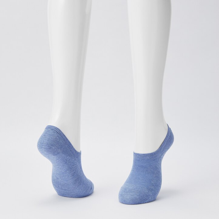 UNIQLO Mesh Invisible Socks Three Pairs Hvite | 23RFTSWEU