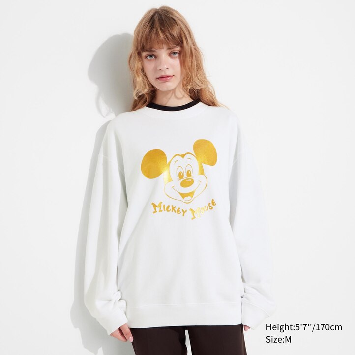 UNIQLO Mickey Shines Ut Graphic Sweatshirt Hvite | 38IOMQGLS