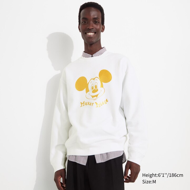 UNIQLO Mickey Shines Ut Graphic Sweatshirt Hvite | 38IOMQGLS