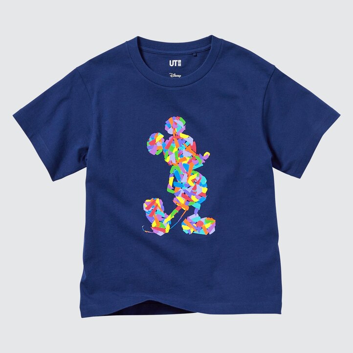 UNIQLO Mickey Stands Ut Graphic T-Shirt Blå | 85BGDJVOM