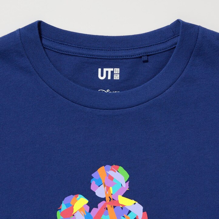 UNIQLO Mickey Stands Ut Graphic T-Shirt Blå | 85BGDJVOM