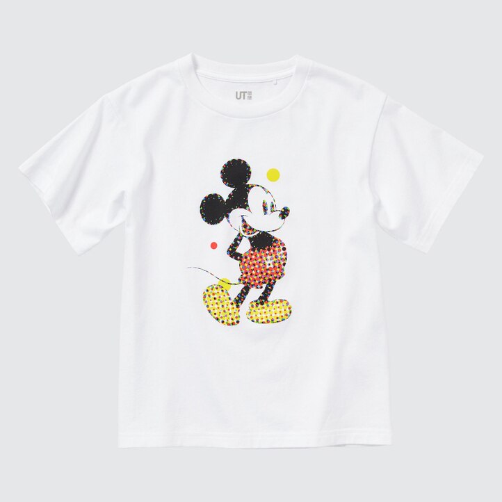 UNIQLO Mickey Stands Ut Graphic T-Shirt Hvite | 50RONZUBV