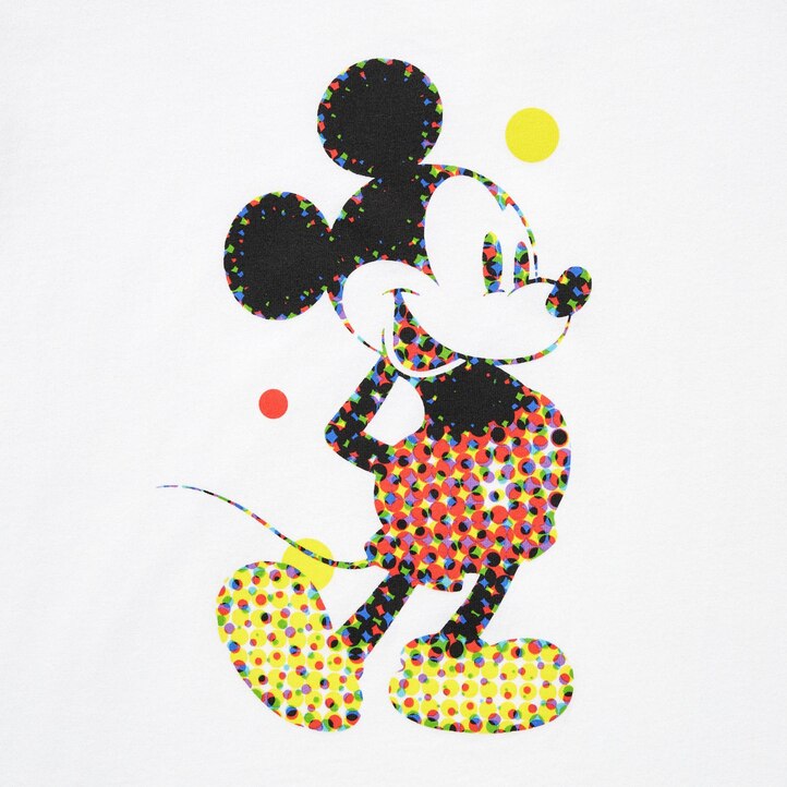 UNIQLO Mickey Stands Ut Graphic T-Shirt Hvite | 50RONZUBV