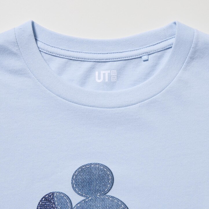 UNIQLO Mickey Stands Ut Graphic T-Shirt Lyse Blå | 27JPCSAKD