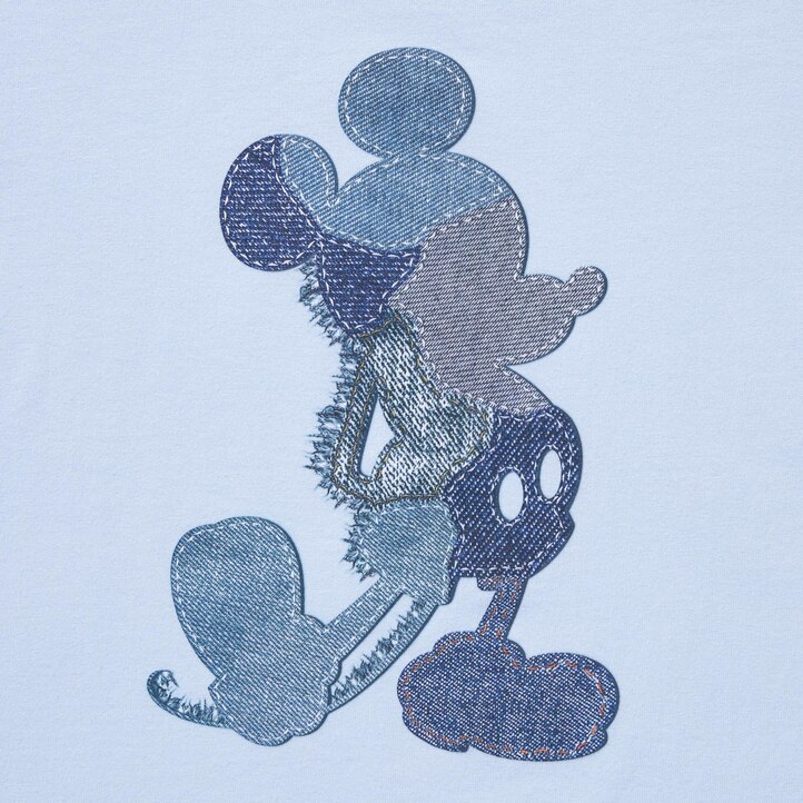 UNIQLO Mickey Stands Ut Graphic T-Shirt Lyse Blå | 27JPCSAKD