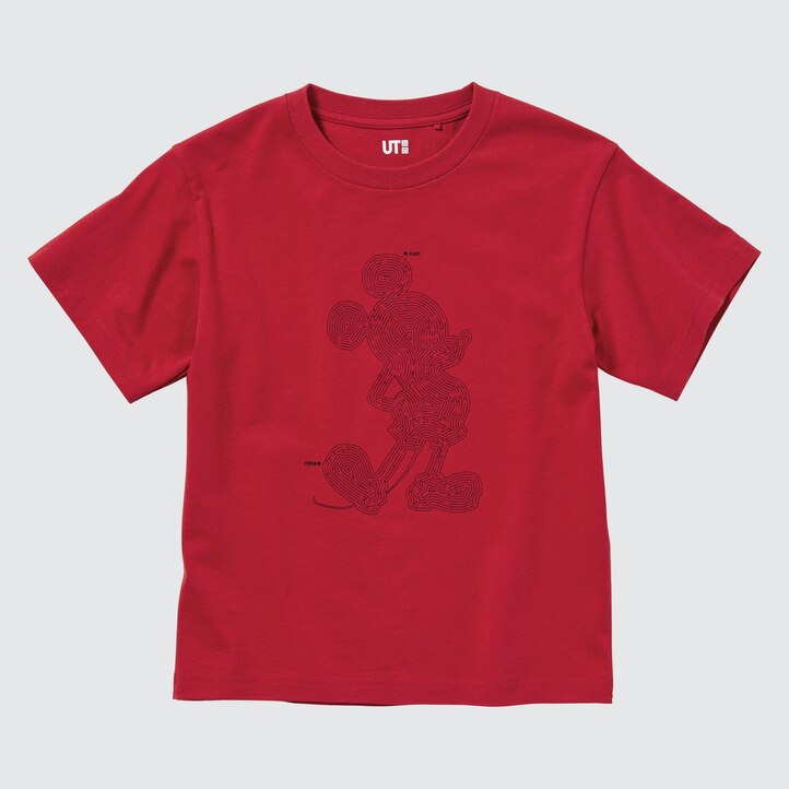 UNIQLO Mickey Stands Ut Graphic T-Shirt Rød | 23DYGQBJZ