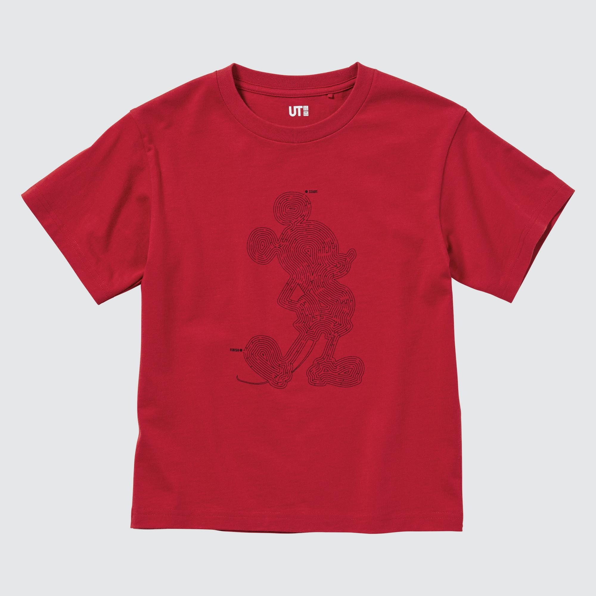 UNIQLO Mickey Stands Ut Graphic T-Shirt Rød | 23DYGQBJZ