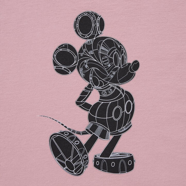 UNIQLO Mickey Stands Ut Graphic T-Shirt Rosa | 40MWOZJKI