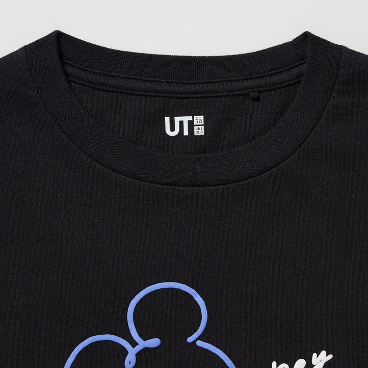 UNIQLO Mickey Stands Ut Graphic T-Shirt Svarte | 15BGPAYCI