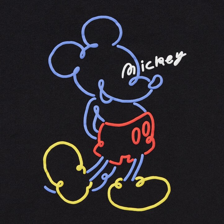 UNIQLO Mickey Stands Ut Graphic T-Shirt Svarte | 15BGPAYCI