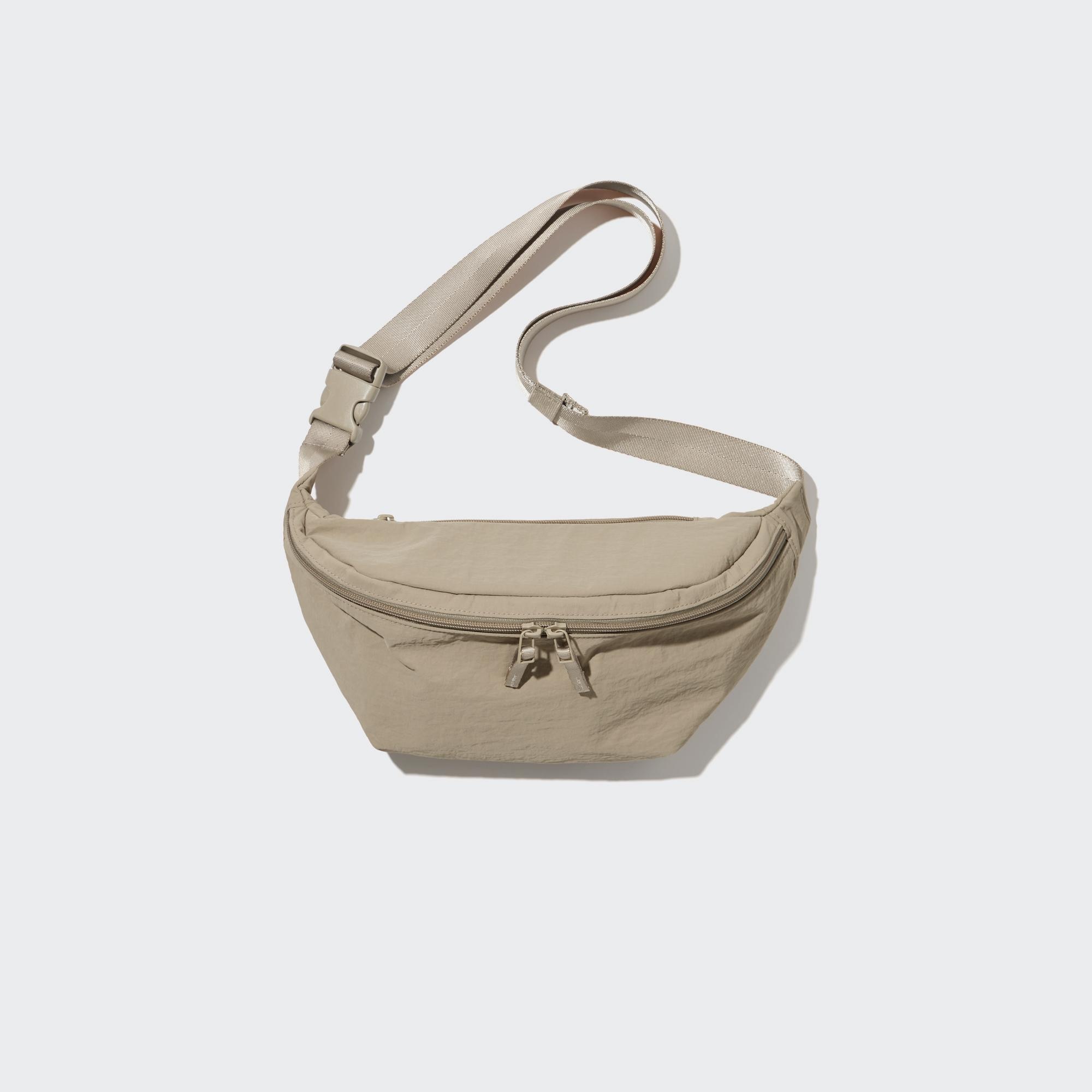 UNIQLO Nylon Crossbody Bag Beige | 36HVGPUKC