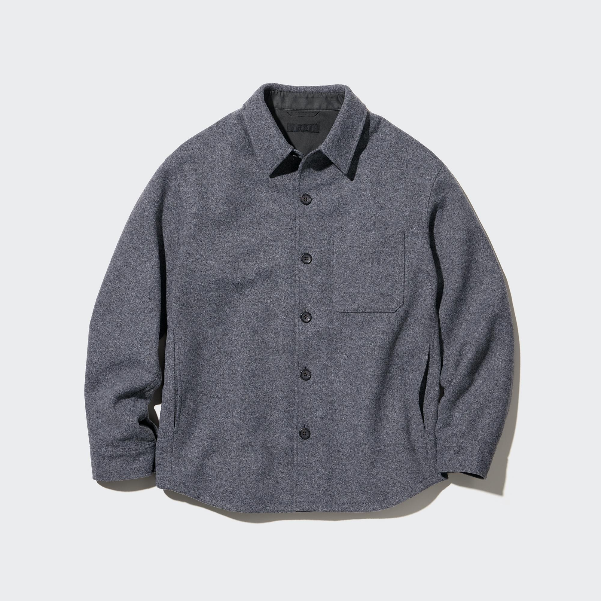 UNIQLO Overshirt Jacket Gray | 39ABEYMID