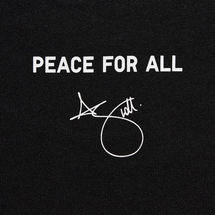 UNIQLO Peace For All Graphic T-Shirt Adam Scott Svarte | 92VLRZQYI