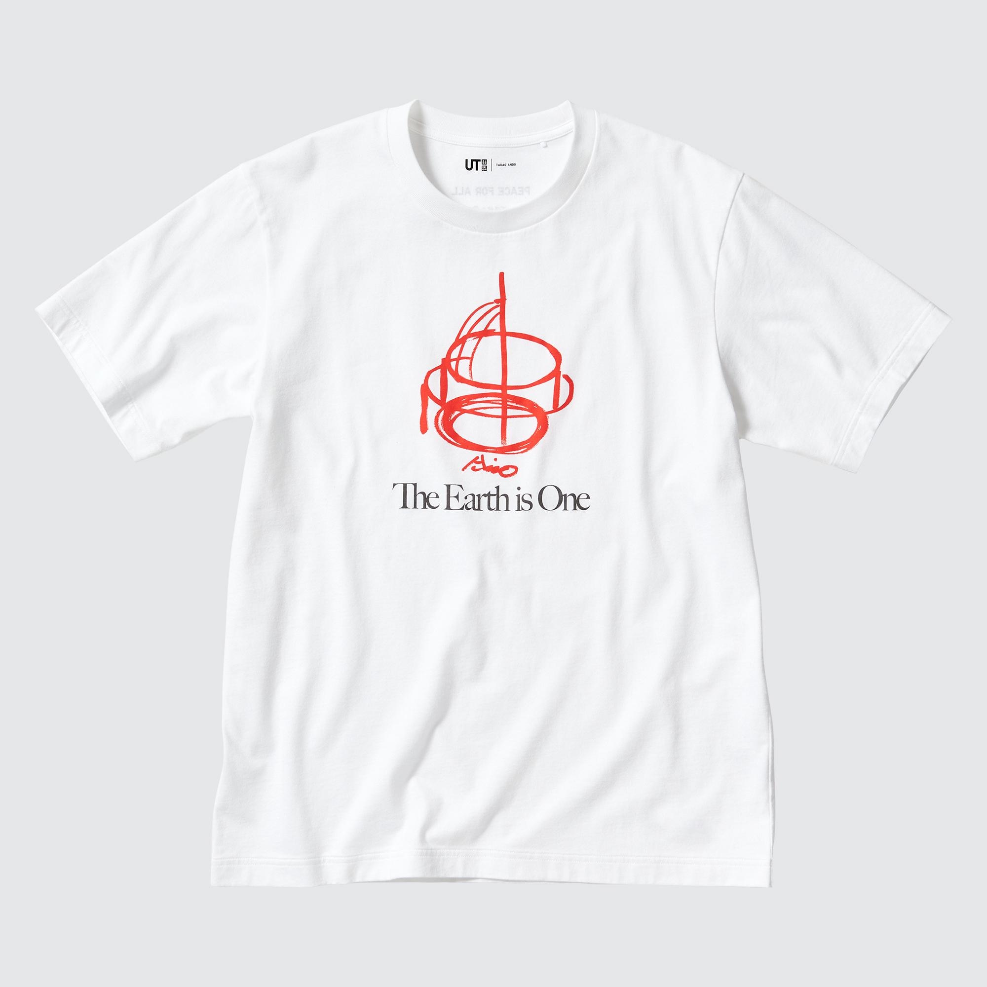 UNIQLO Peace For All Graphic T-Shirt Tadao Ando Hvite | 86CEZBYTK