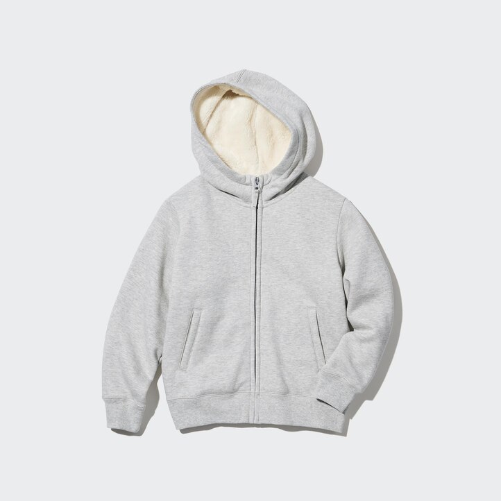 UNIQLO Pile Lined Sweat Zipped Hoodie Marineblå | 63QYHISCB