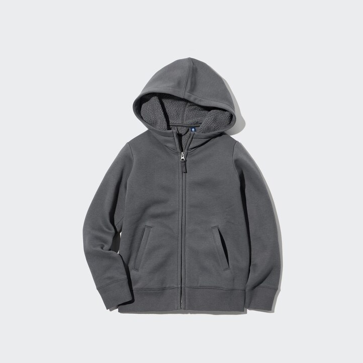 UNIQLO Pile Lined Sweat Zipped Hoodie Rosa | 74TYSKXLZ