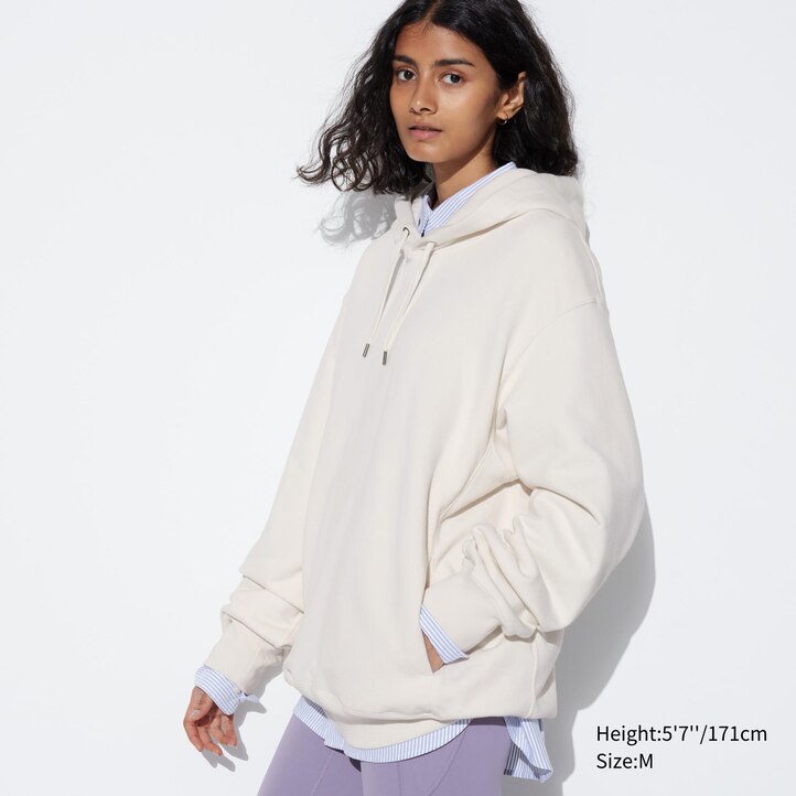 UNIQLO Pullover Hoodie Beige | 64WKTZGQA