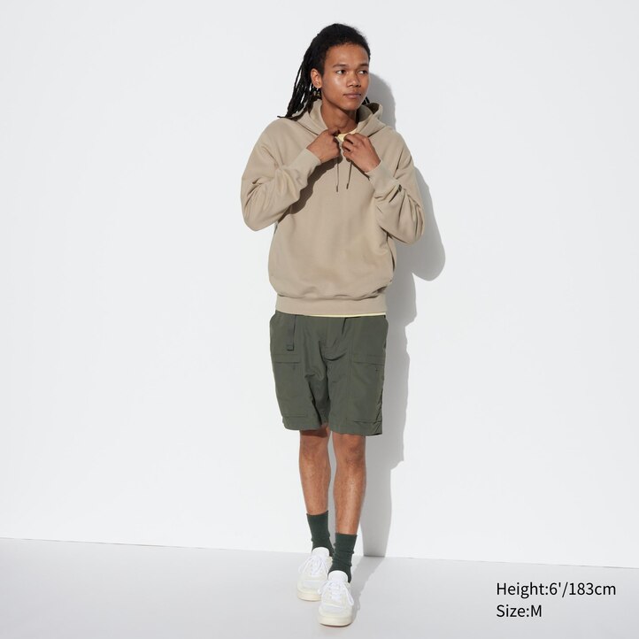 UNIQLO Pullover Hoodie Beige | 64WKTZGQA