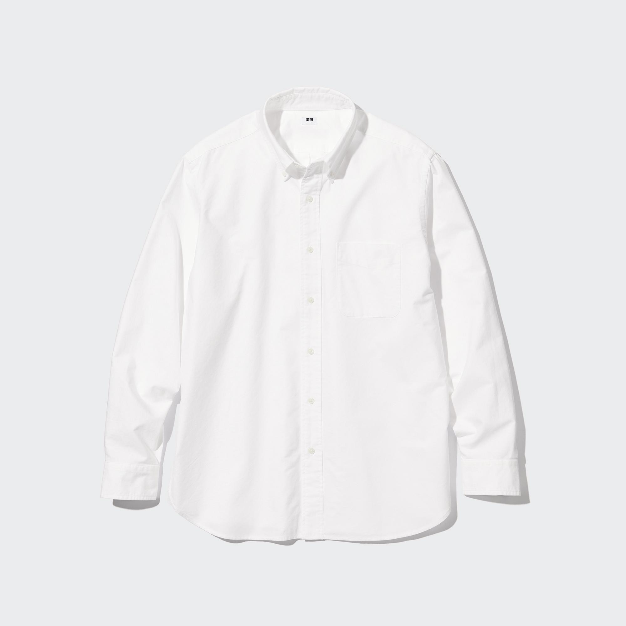 UNIQLO Regular Fit Oxford Shirt Hvite | 12RNESUBZ