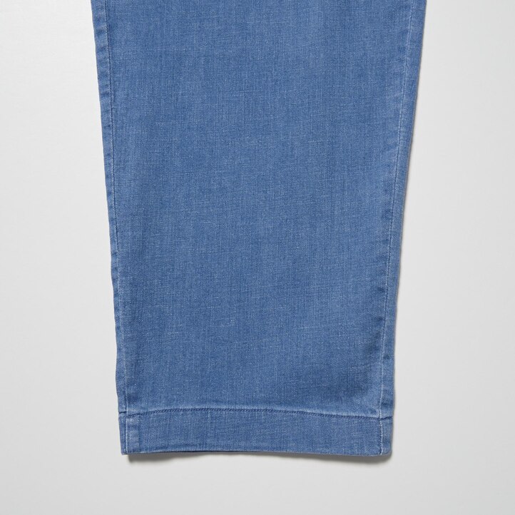 UNIQLO Relaxed Fit Ankle Length Jeans Blå | 96TEAYFKU