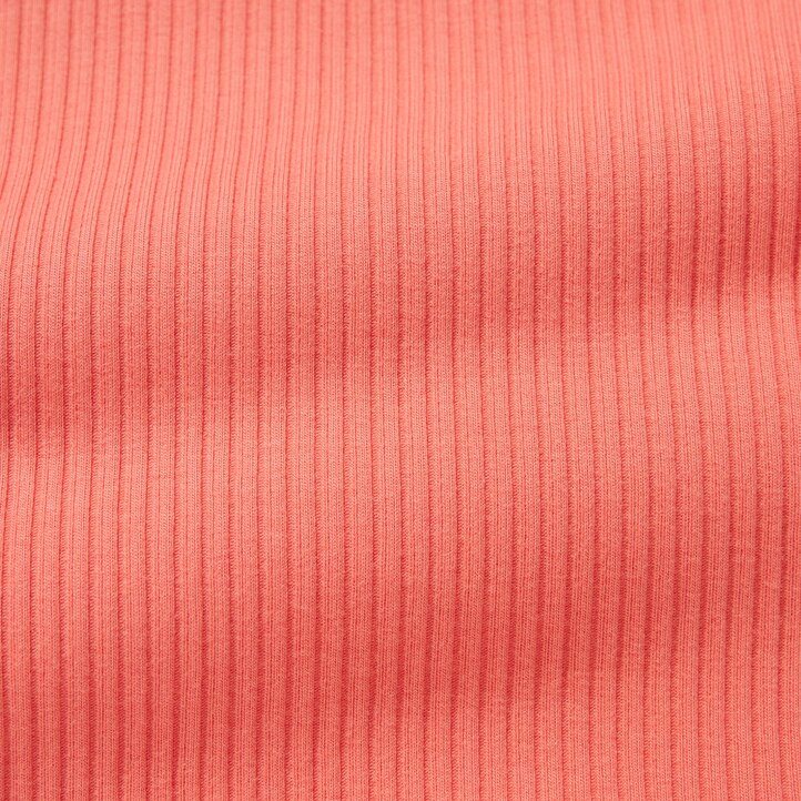 UNIQLO Ribbed Cropped Crew Neck T-Shirt Rosa | 03JYHZDFB