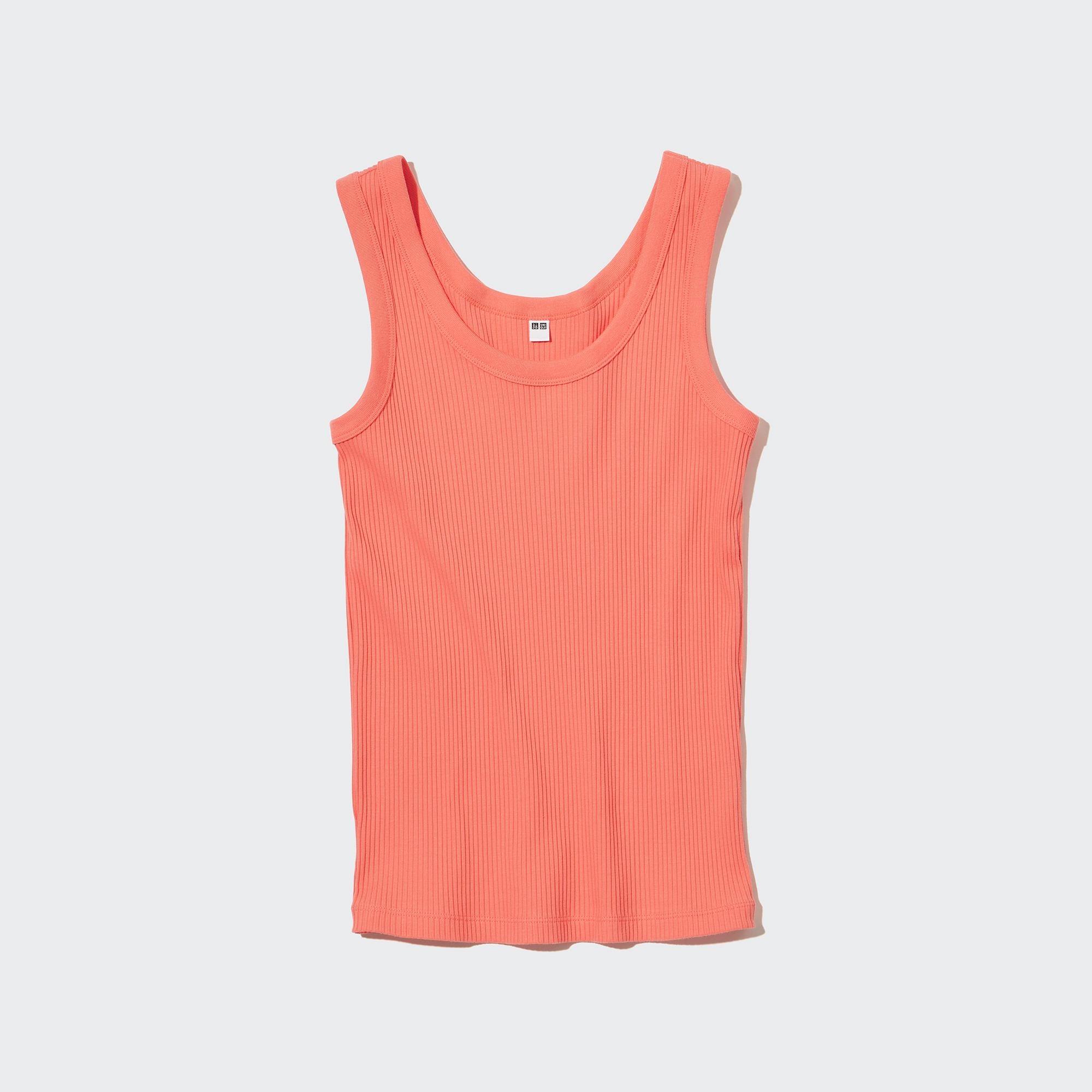 UNIQLO Ribbed Tank Top Oransje | 03WDAUSOM