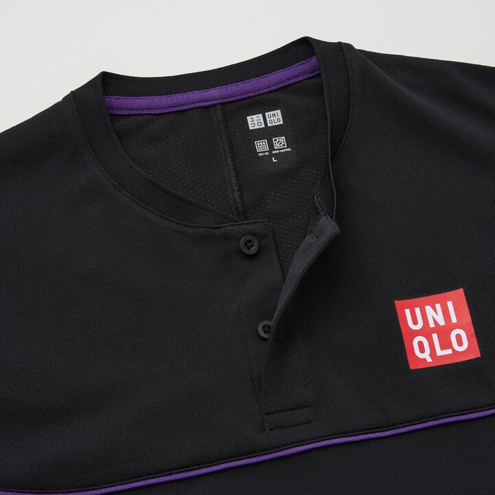 UNIQLO Roger Federer Dry Ex Us 2021 Polo Shirt 2021 Season Svarte | 41ZATMKHL