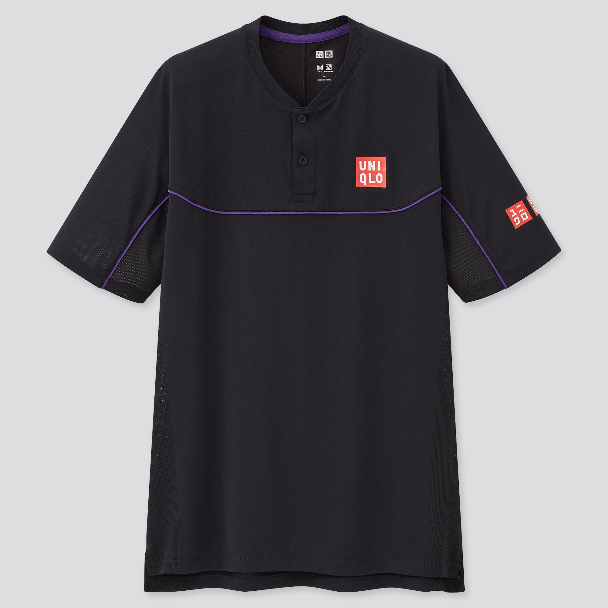 UNIQLO Roger Federer Dry Ex Us 2021 Polo Shirt 2021 Season Svarte | 41ZATMKHL