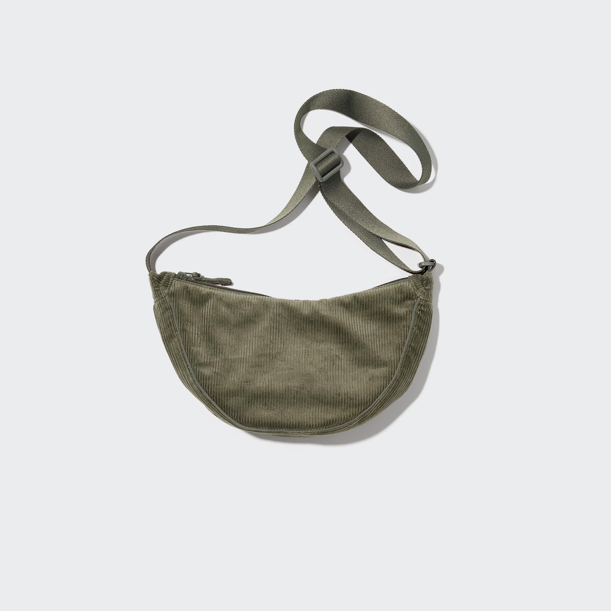 UNIQLO Round Mini Shoulder Bag Corduroy Olivengrønne | 86FUZWHQY