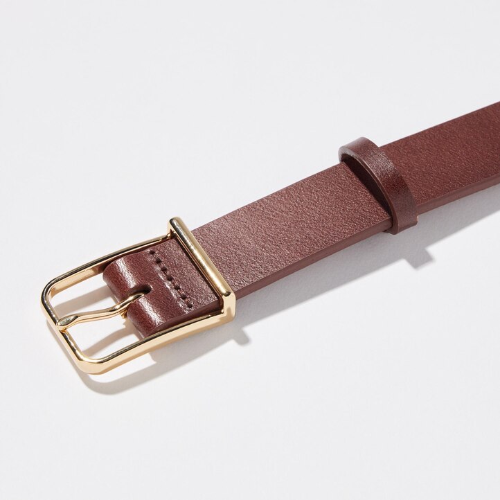 UNIQLO Rounded Square Buckle Belt Svarte | 61LBOIVWT