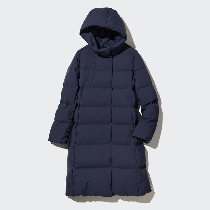 UNIQLO Seamless Down Long Coat Svarte | 05SPAKBJT