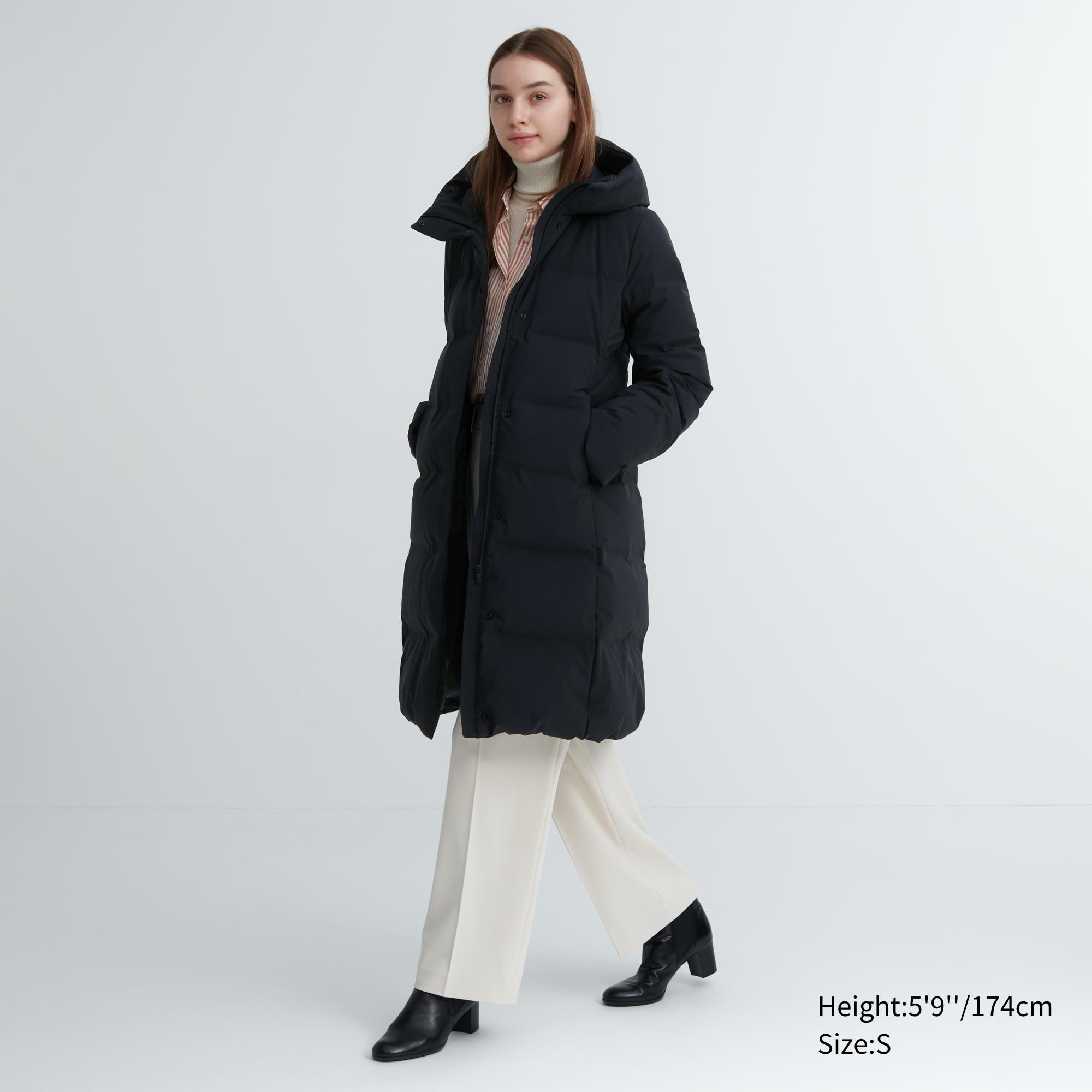 UNIQLO Seamless Down Long Coat Svarte | 05SPAKBJT