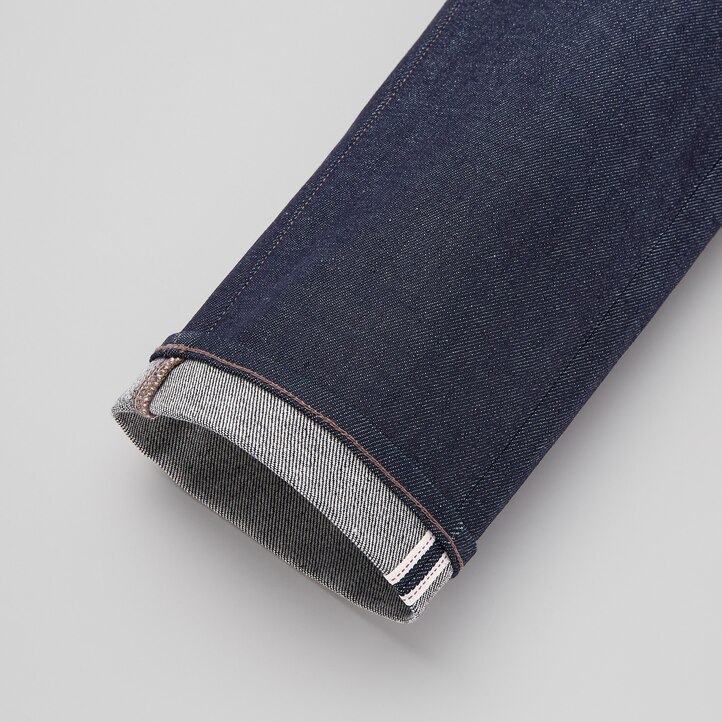 UNIQLO Selvedge Stretch Slim Fit Jeans 2021 Season Marineblå | 80ZKLFQIA